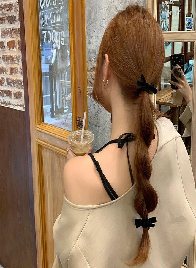 YangQian Hair Ties with Small Bows for Women Girls Bowknot Elastic Hair Tie Halloween Bow Knot Hair Scrunchies Hair Rope Ponytail Holders for Thin Fine Hair Accessories Hair Band Bow Decorative Hair Ties 4Pcs - Image 2